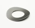 Curved spring washer