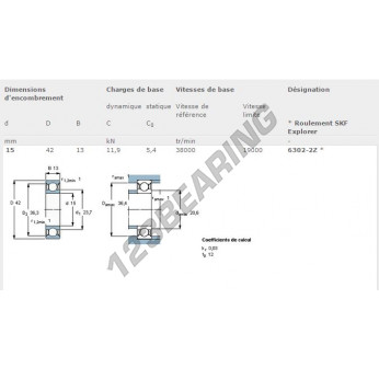 SKF Roulement 6304//C3 SKF
