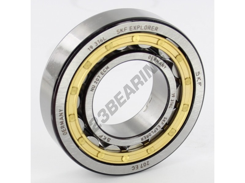 Roller bearing NU207-ECM-SKF - 35x72x17 mm | 123Bearing